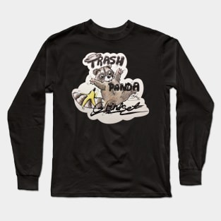 Trash Panda Grindset | Raccoon Drawing Long Sleeve T-Shirt